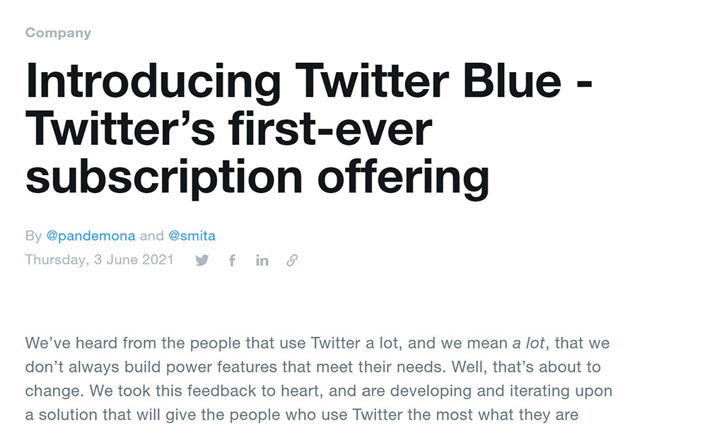 有料版「Twitter Blue」がカナダとオーストラリアで開始