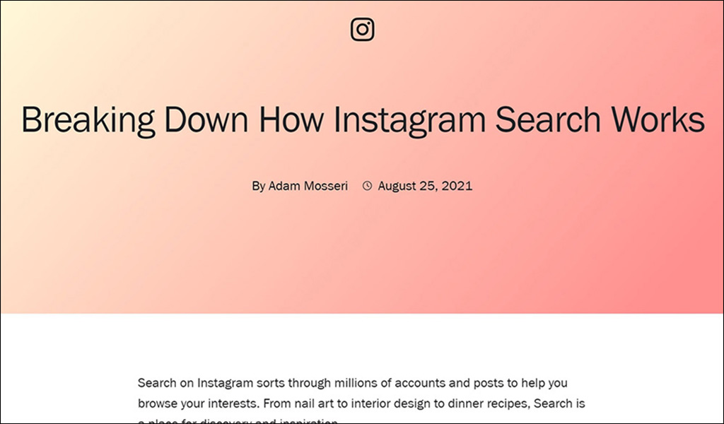 ハッシュタグやキーワードは本文に―Instagramが検索アルゴリズムの方針を公表 | モノシリックスブログ