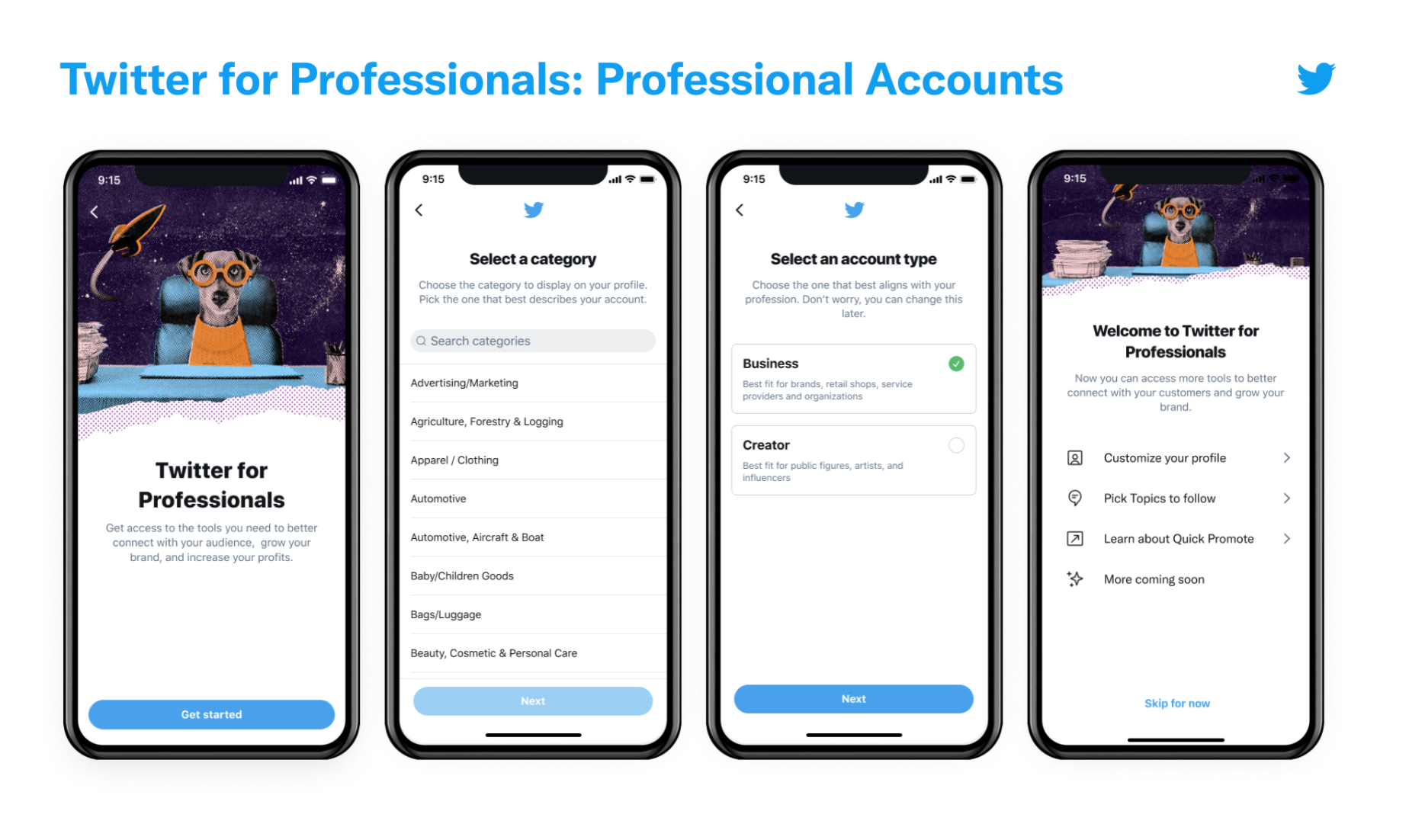 Twitter、ビジネス・クリエイター向けの商用アカウント「TwitterPro」グローバル展開開始