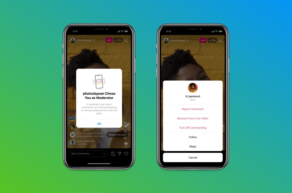 Instagram、ライブ配信のモデレータ指名機能をリリース